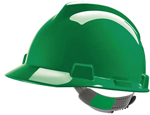 MSA V-Gard Bauhelm - unbelüfteter, robuster Schutzhelm für Elektriker und für die Arbeit in BAU & Industrie - EN 397 - Grün