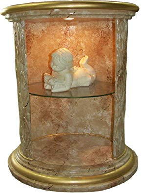 JV Moebel Vitrine Design Säule Schrank Vitrinen Regal Aufbewahrung Beleuchtet Säule Figur