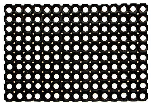 OLIVO.shop | ROBUST Fußmatte aus Gummi für den Außenbereich, Fußmatte aus Gummi, für den Außenbereich, mit gelochtem Gummi, rutschfest, verschiedene Größen (100 x 200 cm Set)