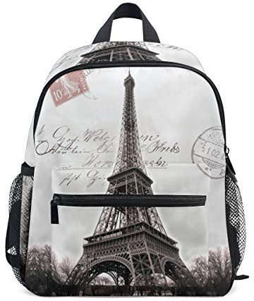 Stempel Paris Turm Kleinkind Rucksack Kinder Leichtgewicht Büchertasche Vorschule Schülerrucksack für 1-6 Jahre die Reise Mädchen Jungs