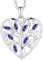 JO WISDOM Collier Pendentif Coeur Arbre de vie Argent 925/1000 AAA zirconium Pierre de naissance de Décembre couleur Tanzanite Femme