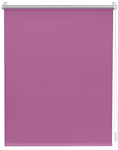 Lichtblick Thermorollo ohne Bohren, Klemmfix, Verdunklungsrollo, Hitzeschutz, Sichtschutz, Wandmontage, Deckenmontage, Rollo für Fenster und Türen Fuchsia,B85 x H150 cm