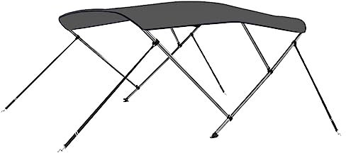 vidaXL Toldo Bimini de 3 arcos gris antracita 183x140x137 cm
