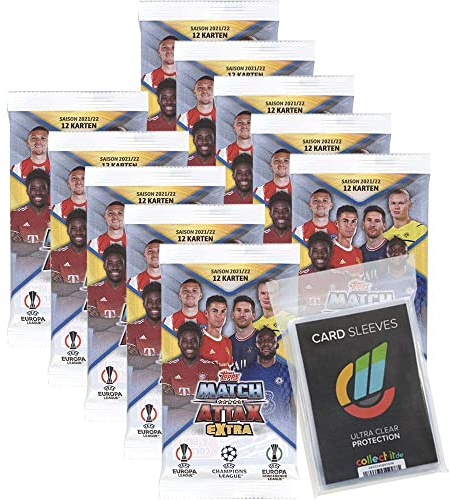 Topps Champions League EXTRA 2021/22 - Trading Cards - 10 Booster