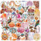 Boho Aufkleber, 100 Stück Ästhetisches Böhmische Abziehbilder Packs für Mädchen, Erwachsene, Moderne Minimalistische Abstrakte Linienkunst Dekoration für Wasserflaschen, Scrapbooking, Journaling