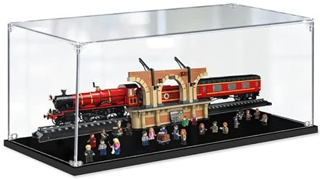 APRILA Acryl Vitrine für 76405 Hogwarts Express Collectors Edition, Staubdichte Vitrine Transparente Schaukasten Aufbewahrungsbox für Modelle Sammlerstücke, 120 x 25 x 30CM (Nur Vitrine)