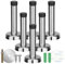 Chyaya 6 Pack Door Stop, Self-Adhesive Door Stoppers with Screws, Anchors and Rubber Buffer, Screw Fixing or Stick on Wall, Heavy Duty Stainless Steel Doorstops for Home Bathroom Bedroom Door