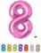 LITTLE BIRTHDAY | Zahlen Luftballon | Folienballon | Helium Gas Balloon Ballon | 101 cm | 0 1 2 3 4 5 6 7 8 9 in vielen Farben | Geburtstag | Kindergeburtstag | Deko | pink 8