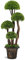 COSTWAY Arbre Artificiel en Cèdre 90 cm avec 4 Boules de Cèdre, Faux Cyprès Topiaire avec Tronc en Rotin Pot Rempli de Ciment, pour Décoration de Maison Bureau Jardin Balcon