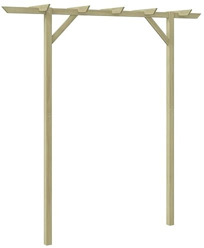 SKM Pérgola de jardín de madera, 200 x 40 x 205 cm, peso: 4,1 kg, 41663