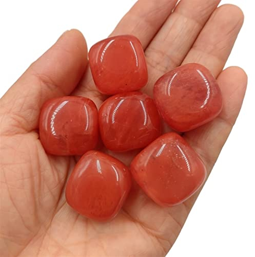 BAWHO 100g en Vrac Pierre de Sang Naturelle carré Pierres dégringolées Cristal Poli Pierres précieuses décoration de la Maison QINTINYIN (Color : Dragon Bloodstone, Size : 100g)