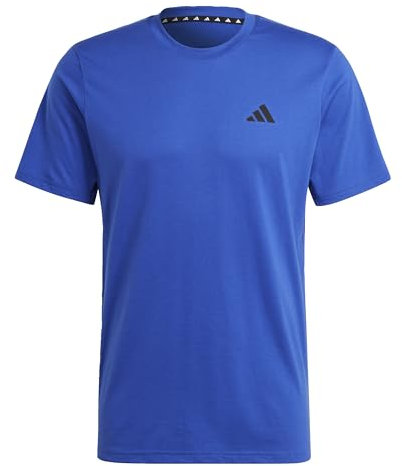 adidas Men's Train Essentials Feelready Training Tee, Semi Lucid Blue/Black, L