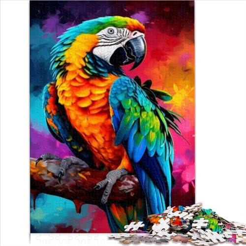 Puzzle für Erwachsene, 1000 Teile, Tiere, Vögel, Papageien, Holzpuzzle für Erwachsene und Kinder ab 12 Jahren, Spielzeug, Denkspiel (50 x 75 cm)