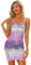 Allegra K Donna Vestito Mini Aderente con Paillettes per Abito con Spalline Sottili E Lacci, per Feste, Club, Scintillanti da Festival per Halloween Viola Argento L