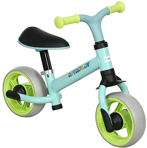 AIYAPLAY Baby Balance-Fahrrad, Laufrad, verstellbarer Sitz, EVA-Räder, Kinderspielzeug für 18-48 Monate, bis 25 kg, für Jungen und Mädchen, Grün