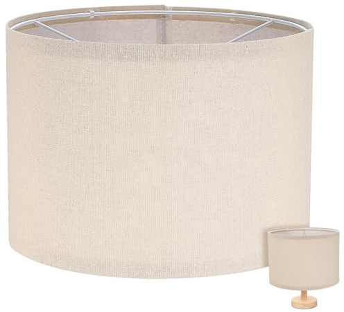 Amosfun Lampenschirm FüR Tischlampe Und Stehlampe Abnehmbarer Lampenschirm Aus Leinen FüR E27 10.24 X 10.24 X 7.48 in FüR Schlafzimmer Wohnzimmer BüRo
