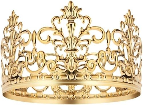 2 Stücke Krone Tortenaufsatz, Goldene Kuchendekoration für Kinder Geburtstag Party, Vintage Prinzessin Kuchen Topper für Hochzeit Babyparty