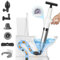 inShareplus Toilet Plunger, White Toilet Unblocker Heavy Duty, High Pressure Plunger Kit with 4 Replaceable Heads, Plunger Sink Unblocker for Unblocking Toilets, Sink, Bathtub, Floor, Drain