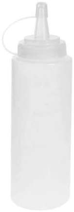 Bouteille à presser en plastique de 400ml, distributeur de condiments Transparent, bouteilles de Sauce avec bouchon, bouteille d'extrusion