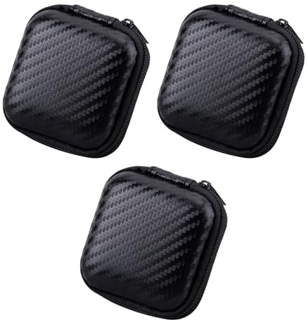 3 Stück Kopfhörerhülle, Mini-Kopfhörer-Aufbewahrungsbox, Kopfhörer-Schutzbox, Hartschalen-Kopfhörer-Aufbewahrungsbox, Quadratische Kopfhörer-Schutzbox