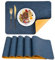 APLKER Platzsets 6er Set, Abwaschbar Tischsets rutschfest, Doppelseitigen Kunstleder Platzdeckchen, Hitzebeständig Platz-Matten für Küche Speisetisch, 40 x 30 cm (Blau/Gelb, 6pcs)
