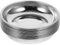 Theaque Lot de 10 petites assiettes rondes en acier inoxydable pour apéritif, assaisonnement, soucoupes en métal, bols en métal basiques pour chat, 10 cm (8 x 8 x 1,50 cm)