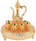 Set di Caffettiere, Pratico Kit Decorativo di Teiere Vintage di Lusso per Bar per Feste (GOLD)