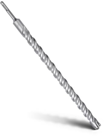 MOXPIFY SDS Plus - Broca para hormigón (28 x 410 mm, con 4 cortes de metal duro y doble hélice), para hormigón, piedra, piedra natural