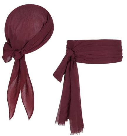 LIURFLNC Piraten Accessoires Set, Piraten Stirnband Taillengürtel, Piraten Kopftuch Wüste Prinz Schärpe, Piraten Kopftuch Bandanas für Karneval vervollständigen