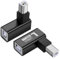 SinLoon USB 2.0 Type B Printer Adapter 90 Degree Type-B Male to Female Converter MIDI Extender USB 2.0 Connector for Printer, Scanner,Mixer, 2Pcs (Black) (L)