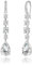 ALEXCRAFT Hängende Ohrringe Damen 925 Silber Lange Ohrringe mit Zirkonia Kristall Anhänger Wedding Lange Drop Ohrring Hängende Ohrring Silber Schmuck für Damen Mädchen