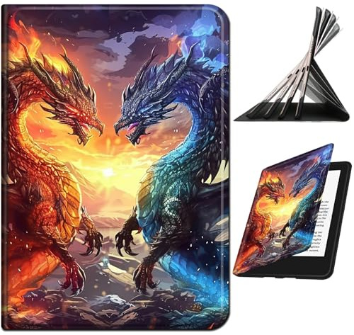 RWUTYTIUL Schutzhülle für Kindle Paperwhite 17,3 cm (6,8 Zoll), 11. Generation, 2021 Release, stoßfest, intelligent, schützend, Multi-Winkel-Ansicht, Tablet-Hülle für Damen und Herren, mit