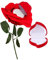 jojomis Scatola porta anelli con rosa rossa, regalo romantico per San Valentino, anniversario di matrimonio, festa della mamma