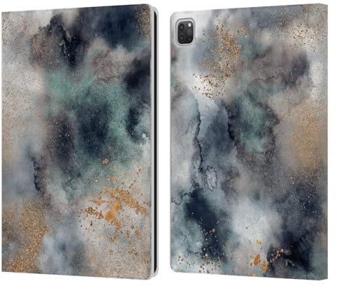Head Case Designs Licenza Ufficiale Ninola Marmo Blu E Oro Motivi Colorati Custodia Portafoglio in Pelle Compatibile con Apple iPad PRO 12.9 2020/2021/2022