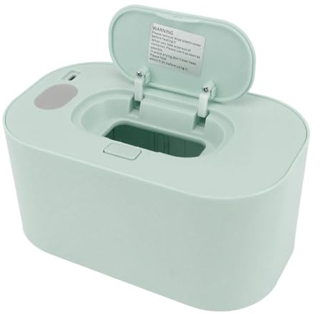 CHICIRIS Wet Wipe Dispenser Wipe Warmer Water Retaining for Babies Infants with Display Heater (Green)