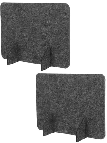 Homoyoyo 2Er-Set Schreibtisch Trennwand Aus Filz Freistehende Sichtschutz Wand Mit Füßen Für Büro Restaurant Und Lernbereiche 40.00 X 30.00 X 7.00 cm