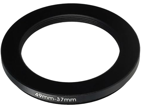 vhbw Step-Down-Ring Adapter von 49 mm auf 37 mm kompatibel mit Pentax Q-Lens Kamera Objektiv - Filteradapter, Metall Schwarz