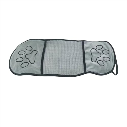 Rocky Green Pet Schnelltrocknendes Handtuch mit Pfotenabdruck-Design, super saugfähiges Mikrofaser-Hundehandtuch, grau, 55 x 25 cm