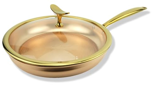 Utensilios de cocina de cobre, juego de ollas y sartenes martilladas para cocinar versátil