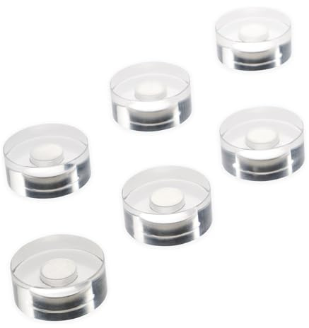 Design Magnete, Durchmesser 25 x 11 mm, Haftkraft circa 2.5 kg, acryl/transparent