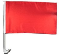 Flaggenfritze® Einfarbig Rot Autofahne 30 x 43 cm – Autoflagge für Auto, Events, Partys und Deko