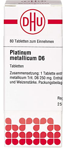 PLATINUM METALLICUM D 6 Tabletten 80 St