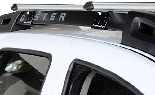 Alu Relingträger Aurilis Original kompatibel mit Dacia Duster mit Reling (5 Türer) 01/2014-12/2017