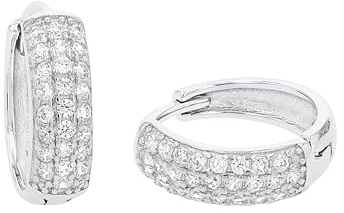 amor Creole für Damen, Sterling Silber 925, Zirkonia