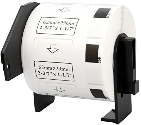 Rolle DK11209 DK-11209 29mm x 62mm Adress-Etiketten kompatibel für P-Touch QL-500 QL-550 QL-570 QL-700 QL-800 QL-810W QL-820NWB QL-1050 QL-1060N QL-1100 QL-1110NWB (800 Etiketten pro Rolle)