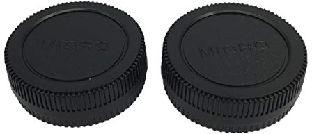 HomyWord 2 Stück Hinterer Len-Abdeckungssatz für Gehäusedeckel für Micro 4/3 DSLR-Kameras und Micro 4/3-Mount-Objektive für Olympus E-PL5, E-PL6, EPL-7, E-PL8
