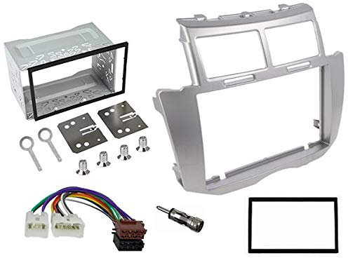 Sound-way Kit Montage Cadre de Radio Adaptateur autoradio 2 DIN pour Toyota Yaris 2005-2011