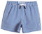 MaaMgic Kleine Jungen Badeshorts Schnelltrocknend Boardshorts mit Mesh-Futter Taschen und Verstellbarem Tunnelzug MEHRWEG, Blau Gestreift, 5-6 Jahre alt