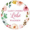 100x Kranz 'Lasst unsere Liebe wachsen' Aufkleber Sticker selbstklebende Etiketten zur Hochzeit Gastgeschenk, für Blumensamen,Samentüten,Blumentöpfe,Reagenzgläser 4cm rund - UNI 321 H