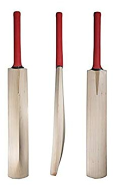 Kalindri Sports Wooden Cricket Bat Popular Willow for Tennis, Rubber Ball (2 Number, Plain)